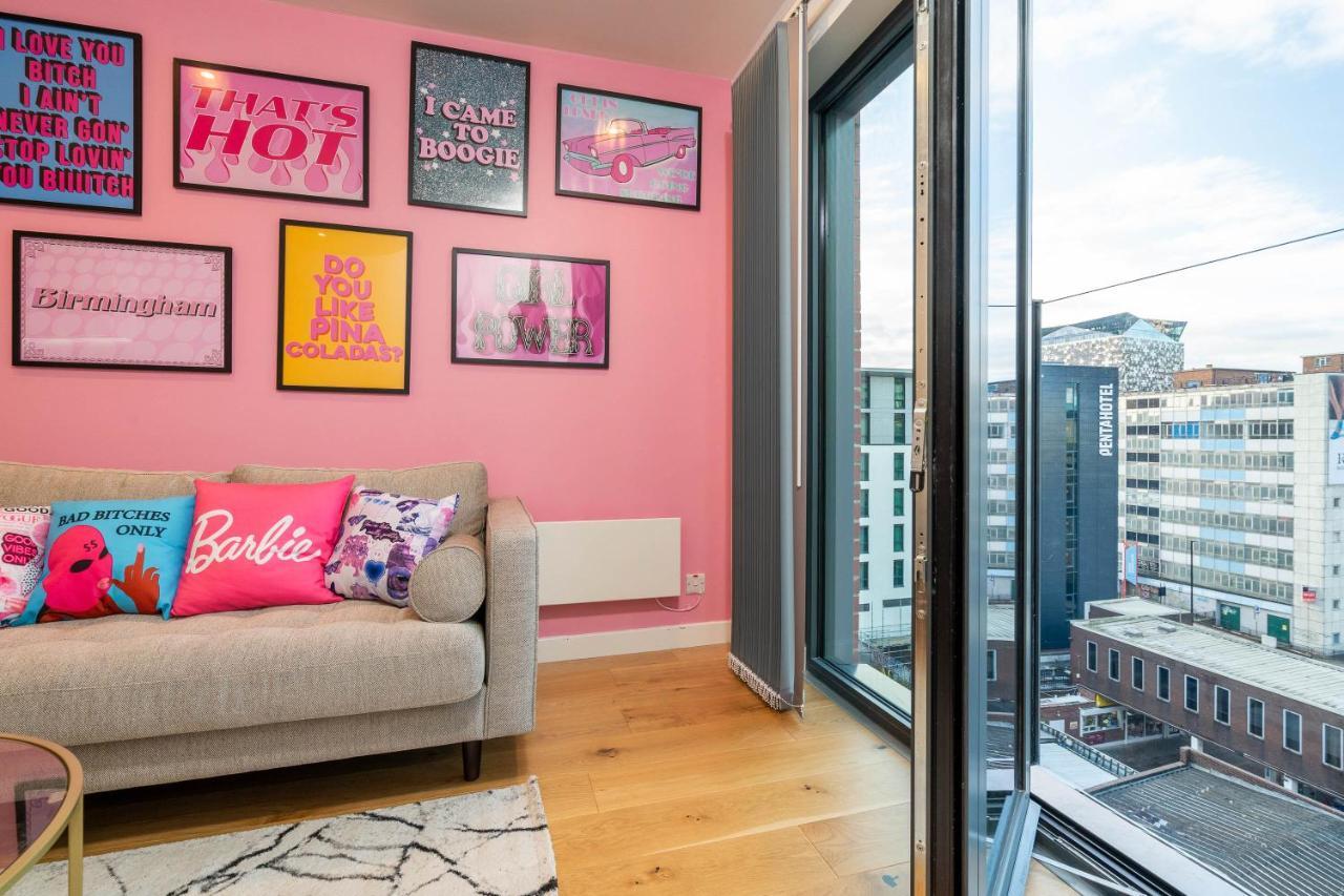 Maevela Apartments ☆ Pink Luxury Apartment With Balcony - Birmingham City Centre - 5 Min Walk From Bullring, Cube, Mailbox, New Street Station - Free Netflix & Wifi ภายนอก รูปภาพ